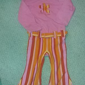 Girls Hippie Style 1 Piece Outfit 24 mo